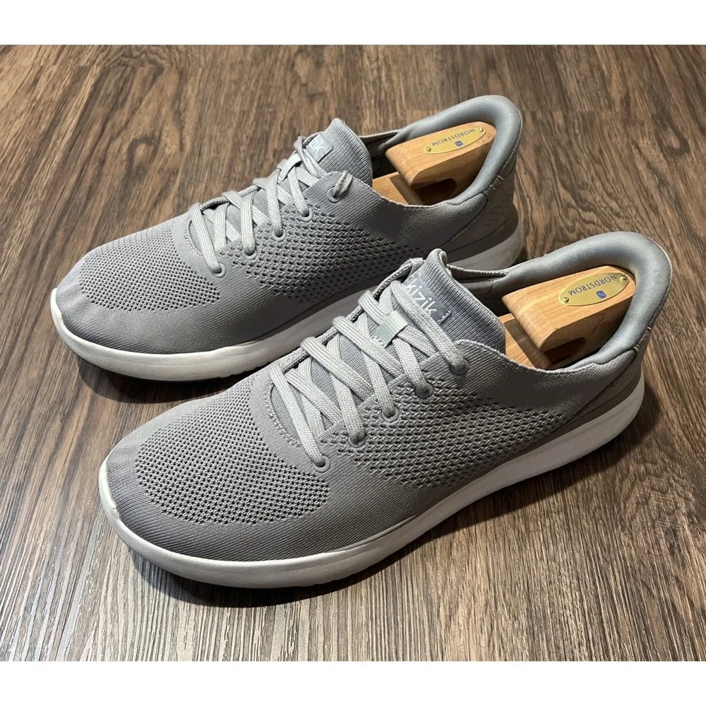 Kizik Lima Gray Knit Hands-Free Slip On Shoes Sneakers Size M 13/W 14.5